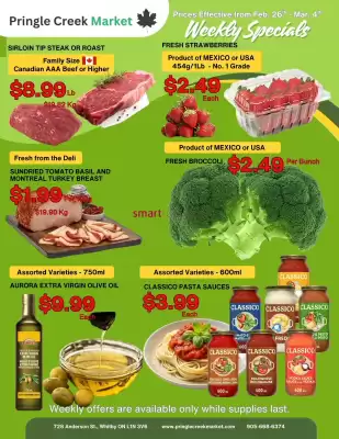 Pringle Creek Market flyer (valid until 4-03)
