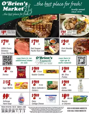 O'briens Market weekly ad (valid until 3-03)