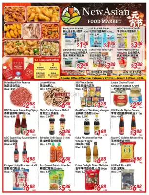 New Asian Food Market flyer (valid until 5-03)