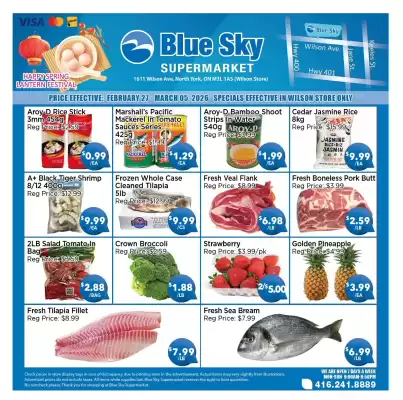 Blue Sky Supermarket flyer (valid until 5-03)