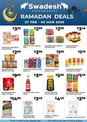 Swadesh Supermarket flyer (valid until 5-03)