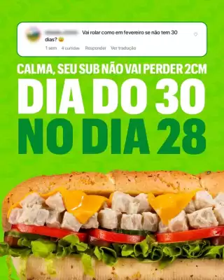 Catálogo Subway (válido até 5-03)