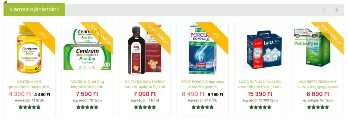 Patika24 akciós újság (érvényes eddig: 5-03)