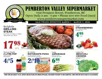 Pemberton Valley Supermarket flyer week 10 Page 1