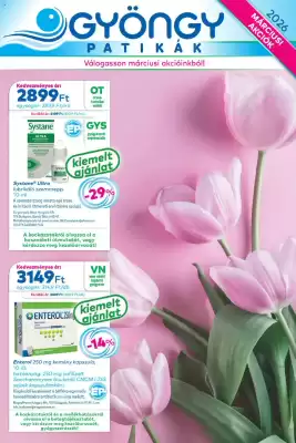 Gyöngy Patikák akciós újság (érvényes eddig: 31-03)