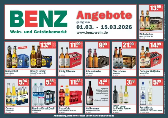 Benz Getränke Prospekt (gültig bis 15-03)