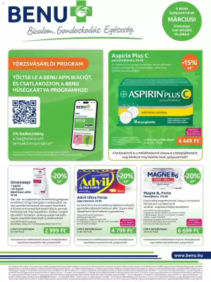 Benu Gyógyszertárak akciós újság (érvényes eddig: 31-03)