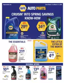 NAPA Auto Parts flyer Page 1
