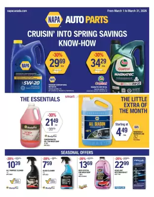 NAPA Auto Parts flyer (valid until 31-03)