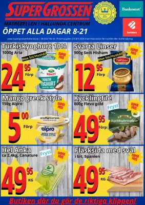 Supergrossen reklamblad (giltig till och med 9-03)