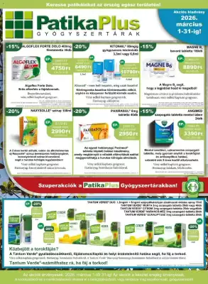 PatikaPlus akciós újság (érvényes eddig: 31-03)