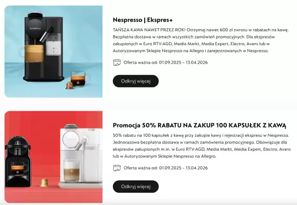 Nespresso gazetka (ważność do 13-04)