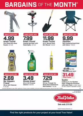 True Value weekly ad (valid until 31-03)