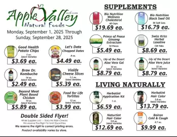 Apple Valley Natural Foods weekly ad Page 1