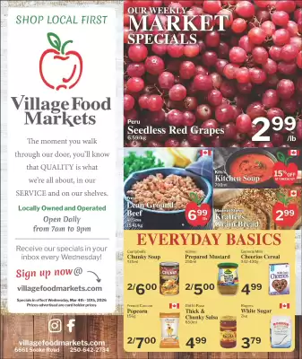 Village Food Markets flyer (valid until 10-03)