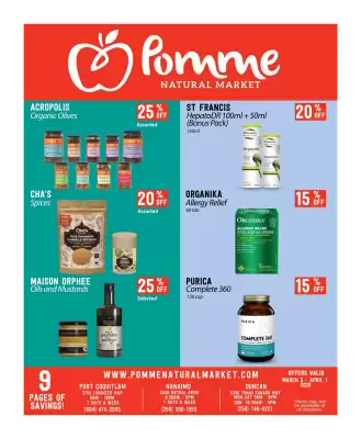 Pomme Natural Market flyer (valid until 1-04)