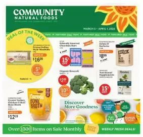 Community Natural Foods flyer Page 1