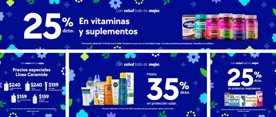 Catálogo Farmacias YZA (válido hasta 31-03)
