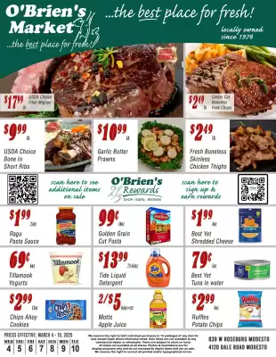 O'briens Market weekly ad (valid until 10-03)