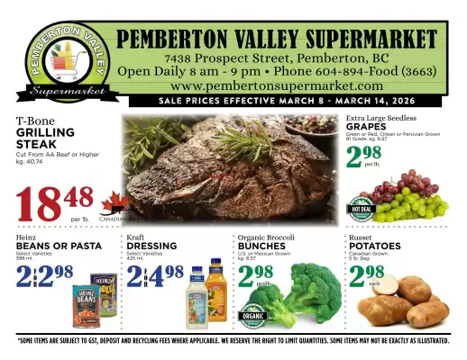 Pemberton Valley Supermarket flyer (valid until 14-03)