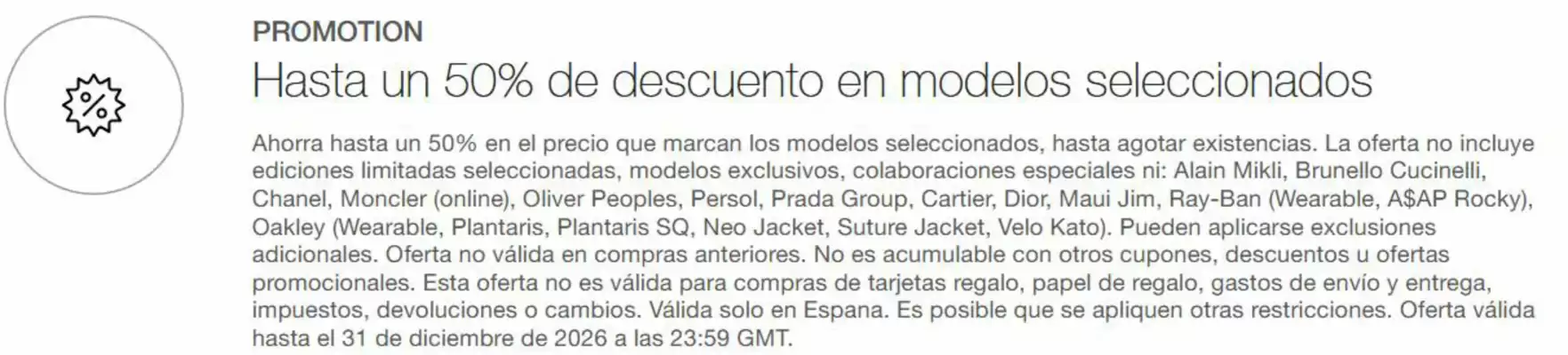 Catálogo Sunglass Hot (válido hasta 31-12)