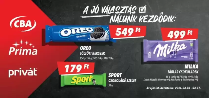 CBA akciós újság (érvényes eddig: 31-03)