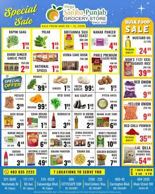 Mega Sanjha Punjab Grocery Store flyer (valid until 20-03)