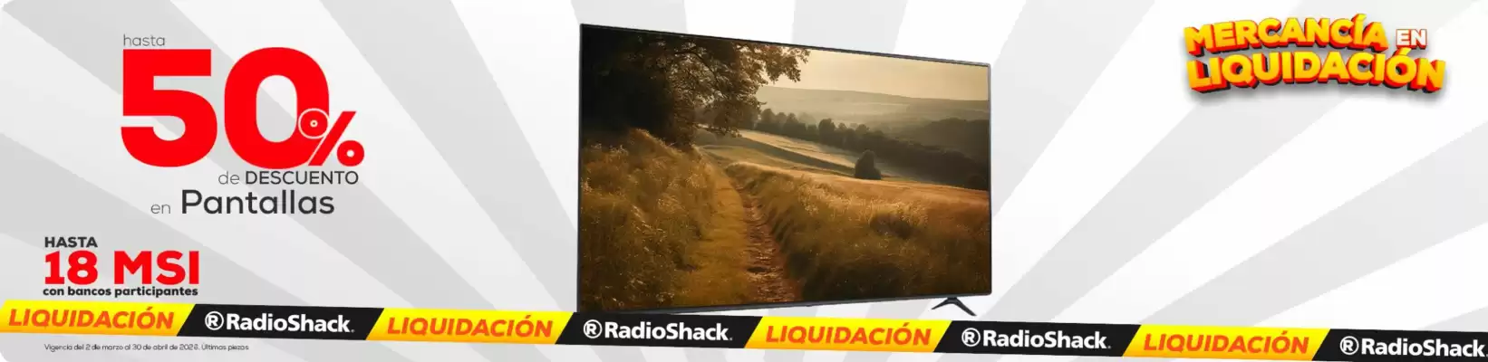 RadioShack (válido hasta 30-04)