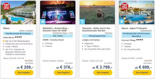 Hofer Reisen Flugblatt Seite 1