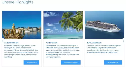 Springer Reisen Katalog Seite 1