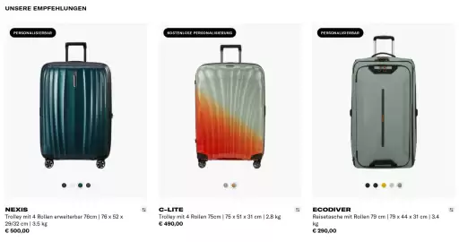 Samsonite Flugblatt Seite 1