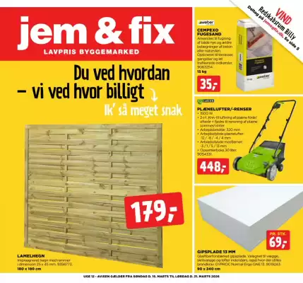 Jem & fix tilbudsavis (gælder indtil 22-03)