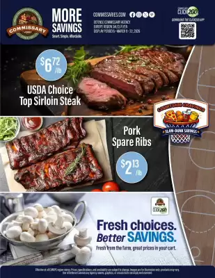 Commissary weekly ad (valid until 22-03)