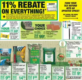 Menards weekly ad Page 1