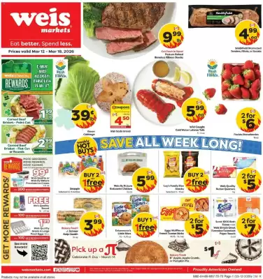 Weis Markets weekly ad (valid until 18-03)