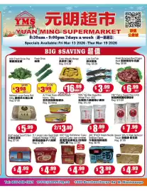 Yuan Ming Supermarket flyer week 11 Page 1