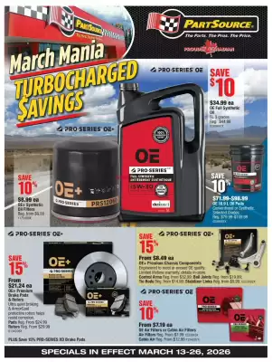 PartSource flyer (valid until 26-03)