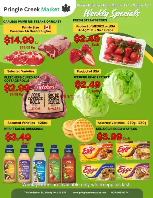 Pringle Creek Market flyer (valid until 18-03)