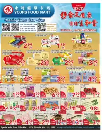 Yours Food Mart flyer week 11 Page 1