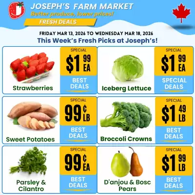 Joseph's Farm Market flyer (valid until 18-03)
