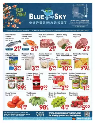 Blue Sky Supermarket flyer (valid until 19-03)