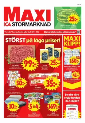 ICA Maxi reklamblad (giltig till och med 22-03)