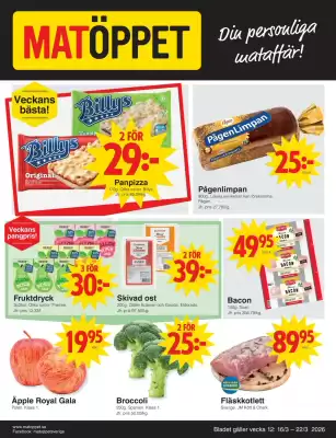 Matöppet reklamblad (giltig till och med 22-03)