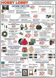 Hobby Lobby weekly ad week 12 Page 1