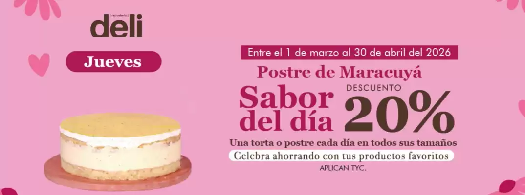 Repostería Deli (válido hasta 30-04)