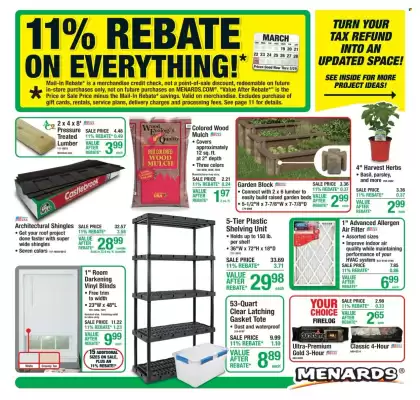 Menards weekly ad (valid until 29-03)