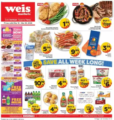 Weis Markets weekly ad (valid until 26-03)