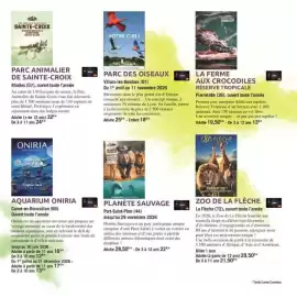 Catalogue Carrefour | LE BOOK DES SORTIES page 11: La ferme aux crocodiles réserve tropicale €19,50, Zoo de la fleche €29,50