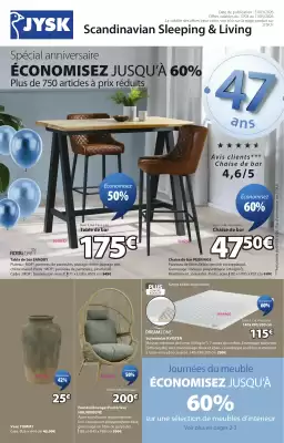 JYSK (valable jusqu'au 11-05)