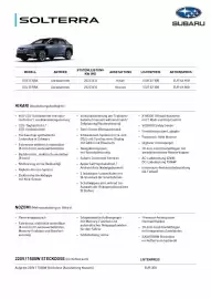 Subaru Flugblatt | Solterra Seite 1